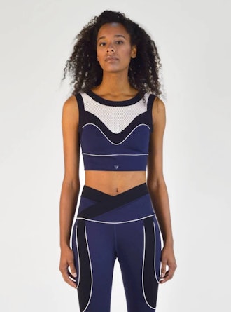 Curved Sports Bra In Navy