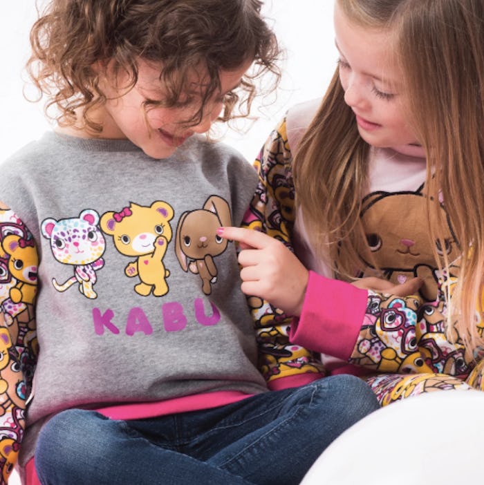 Two girls in Build-A-Bear Apparel Sweatshirts