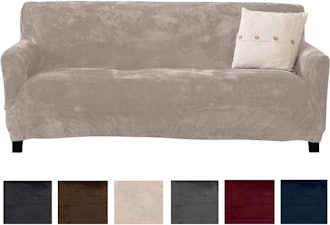 Great Bay Home Modern Velvet Plush Sofa Slipcover