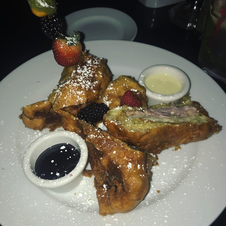 A Monte Cristo Sandwich at the Blue Bayou restaurant in Disneyland is perfect for ordering on your a...