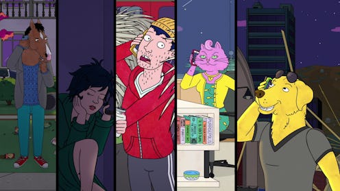 BoJack Horseman (voiced by Will Arnett), Diane (voiced by Alison Brie), Todd (voiced by Aaron Paul),...