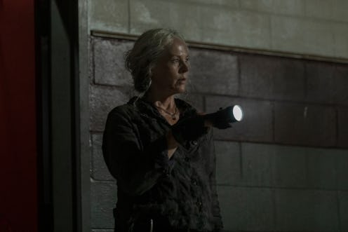 Melissa McBride as Carol Peletier searches for the Whisperers on The Walking Dead.
