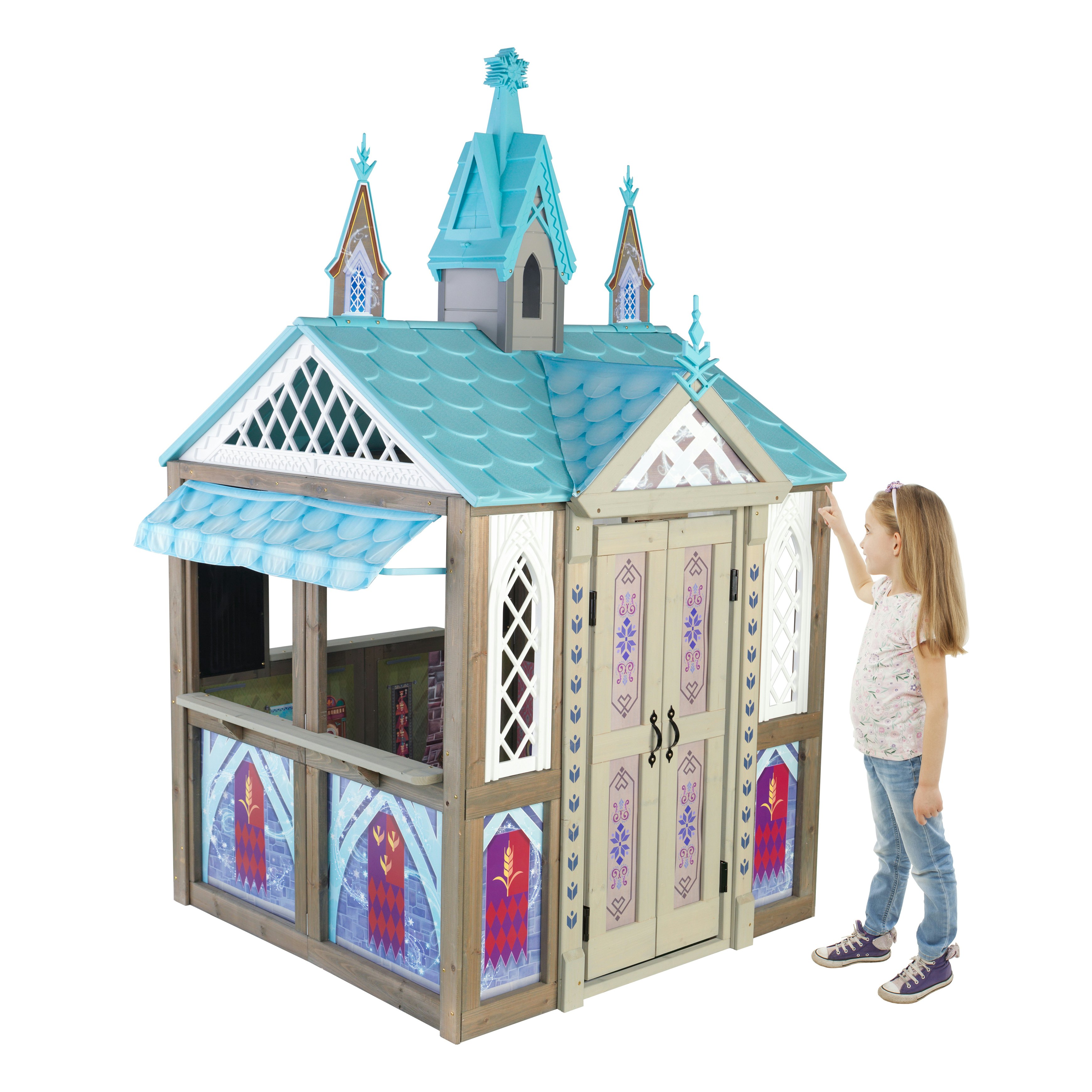 frozen playhouse castle outdoor