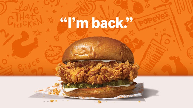 Fan-Favorite Popeyes' Chicken Sandwich is back on Sunday, Nov. 3.