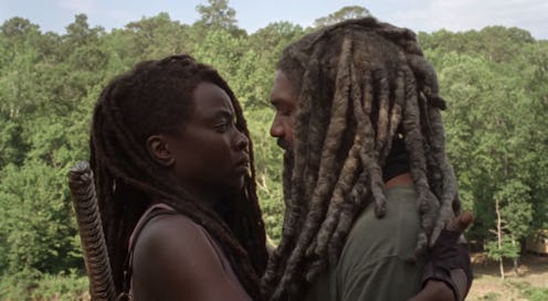 Danai Gurira as Michonne and Khary Payton as Ezekiel in The Walking Dead Season 10, Episode 4