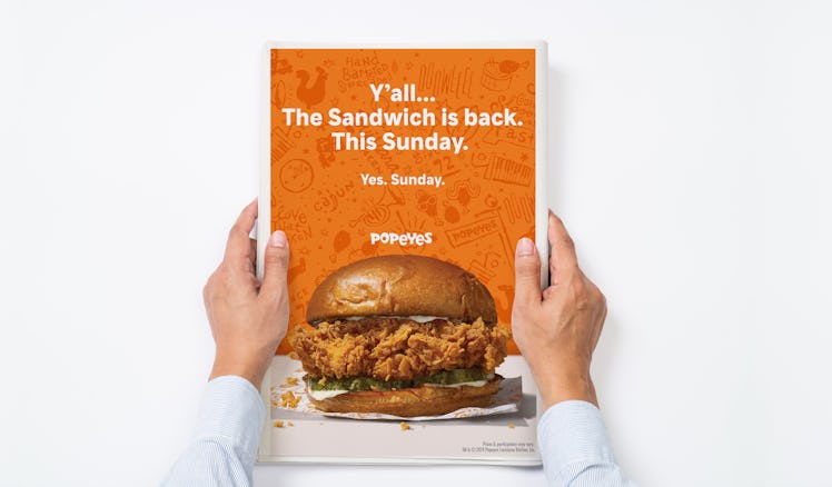 Popeyes' Chicken Sandwich is back November 3, so you don't need to wait much longer.