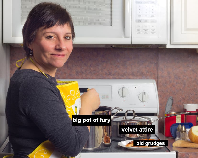 woman cooking in kitchen