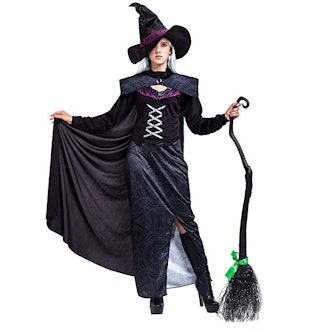 Gothic Wicked Purple Deluxe Set with Cape and Hat