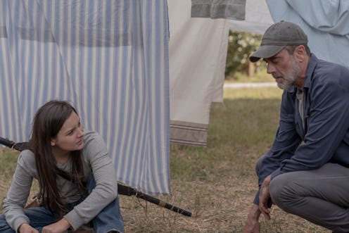 Cassady McClincy as Lydia and Jeffrey Dean Morgan as Negan on The Walking Dead Season 10, Episode 4