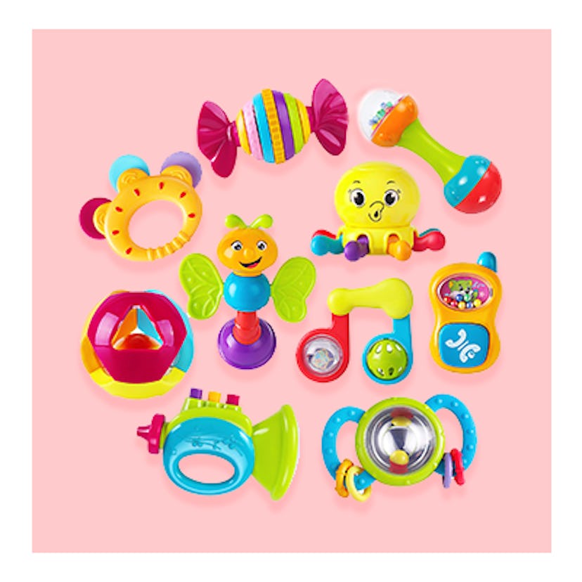 iPlay iLearn 10-Piece Baby Rattles Musical Toy Set (3m+)