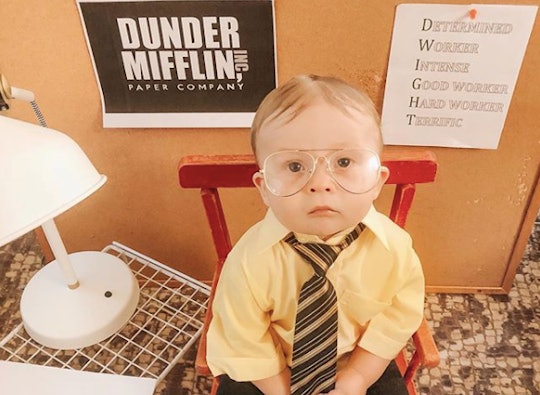 A baby's Dwight Schrute Halloween costume is going viral.