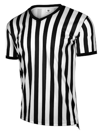 FitsT4 Men's Official Black & White Stripe Referee Shirt