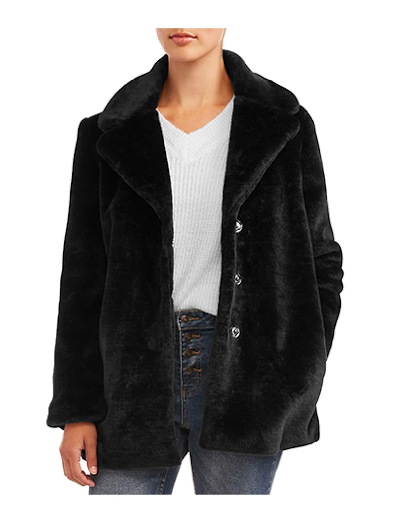 Paper Tee Faux Fur Coat