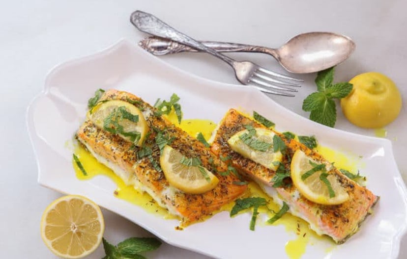 Tori Avey's uri buri lemon turmeric salmon recipe is a simple dish packed with bold flavor