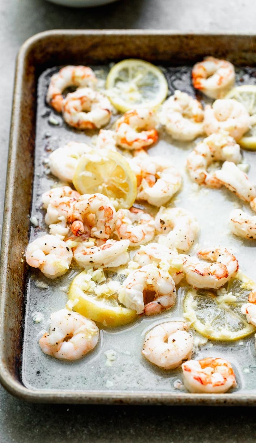 Sheet pan baked lemon shrimp