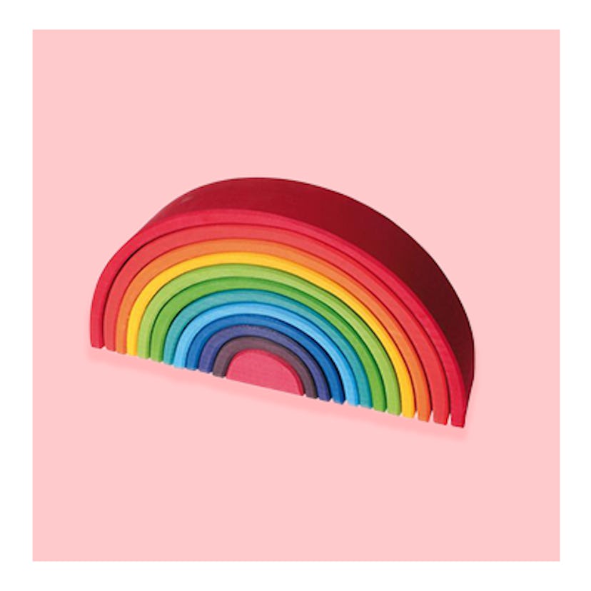 Grimm's 12-Piece Wooden Stacking Rainbow (1+)