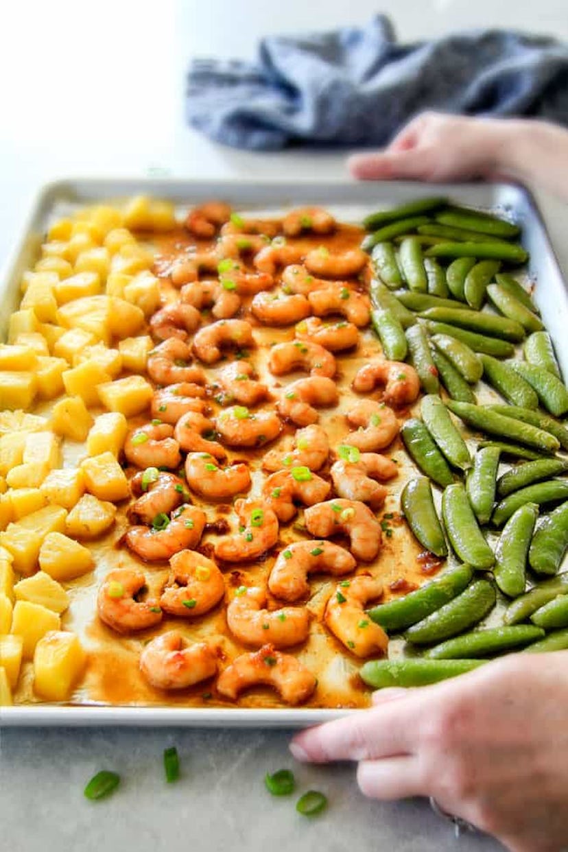 Sheet pan teriyaki shrimp