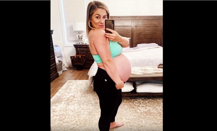 Pregnant Shawn Johnson shares a photo of her bump.