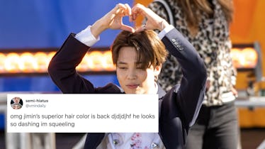 Jimin from BTS debuted silver hair at the group's concert.