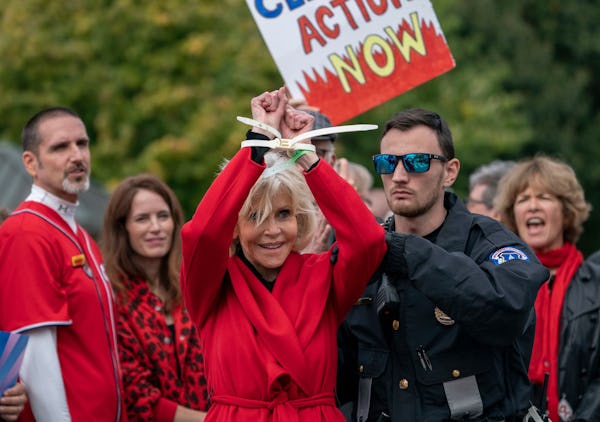 Jane Fonda accepted a BAFTA award while being arrested at a climate change protest