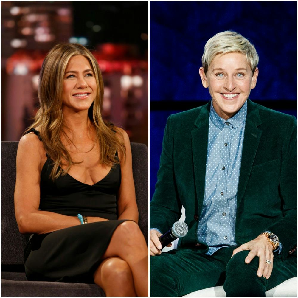 This Video Of Ellen DeGeneres & Jennifer Aniston Kissing Is So, So Epic