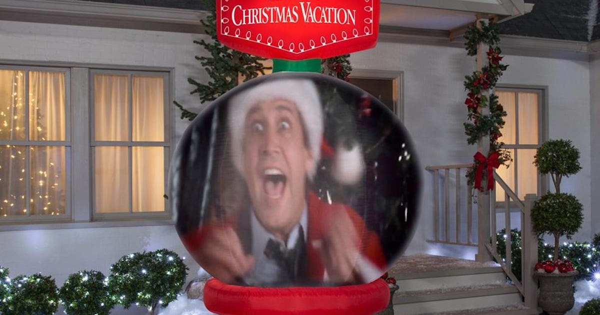 This Inflatable Christmas Vacation Snow Globe Plays Scenes From The Movie Christmas Vacation Blow Up Lawn Ornament