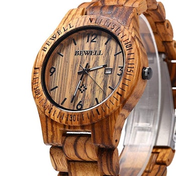 Bewell W086B Mens Wooden Watch
