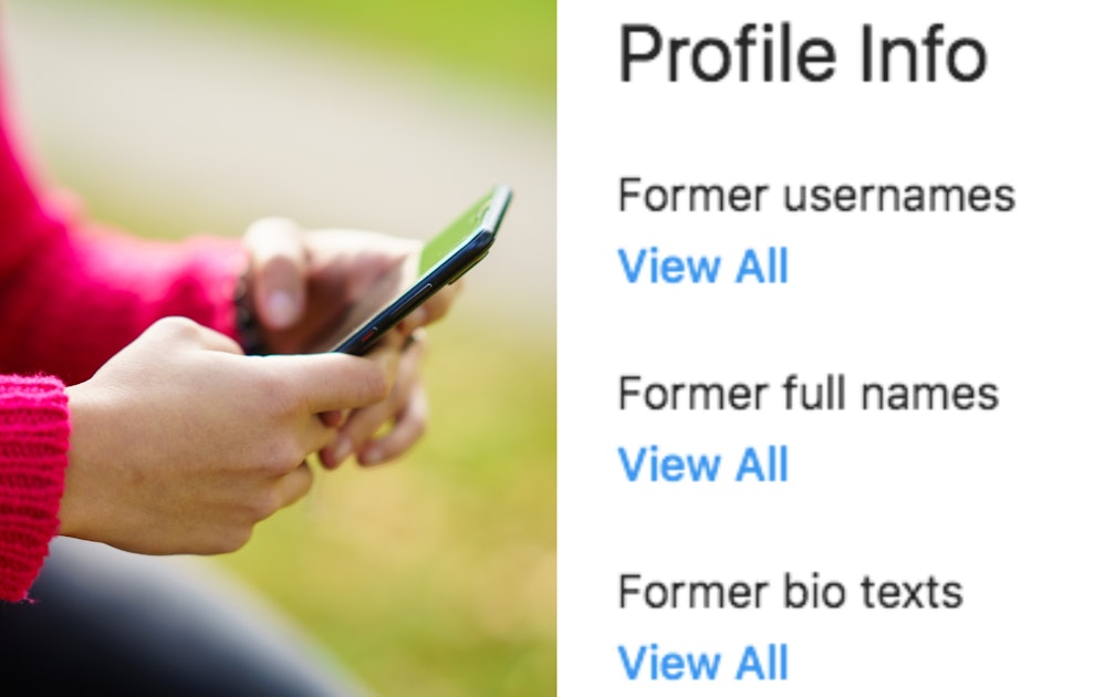 how to see old bios on instagram