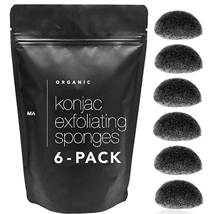 Minamul Konjac Exfoliating Organic Facial Sponge (6-Pack)