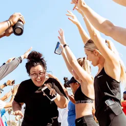 Erika Abdelatif finishing her first run for “reluctant runners' organized by Nike in celebration of ...