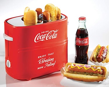 Nostalgia HDT600COKE Coca-Cola Pop-Up 2 Hot Dog and Bun Toaster