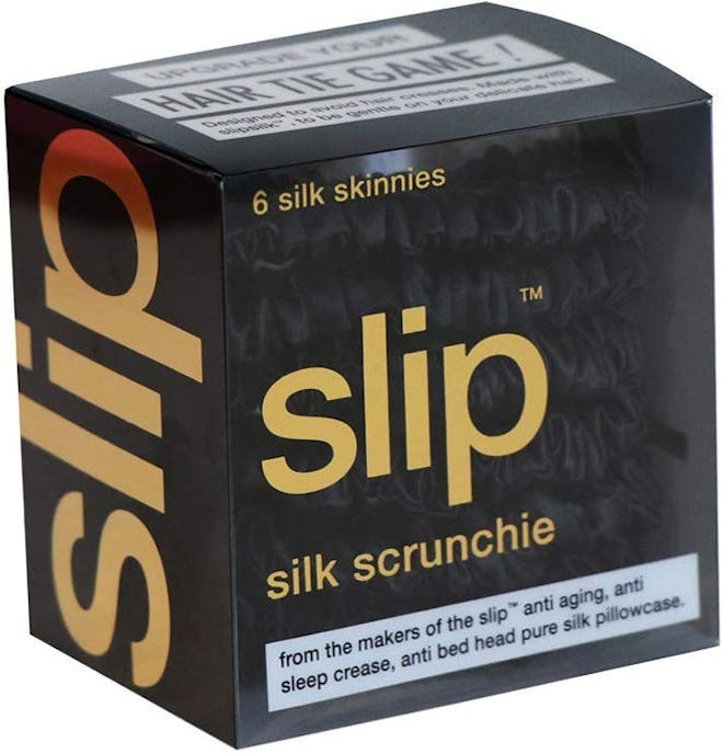 Slip Silk Skinnies Black Scrunchie Set (6-Pack)