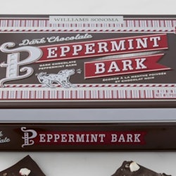 Williams Sonoma is releasing a Dark Chocolate Peppermint Bark this year. 