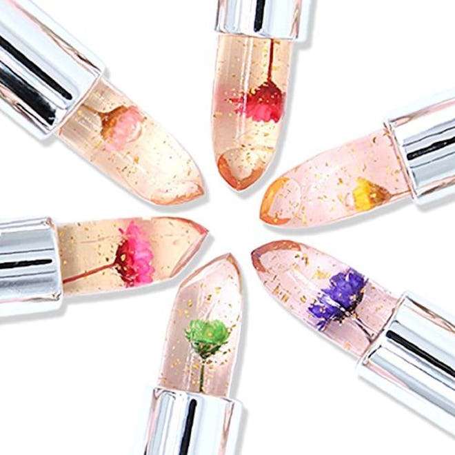 FirstFly Crystal Flower Jelly Lipstick (6 Pack)
