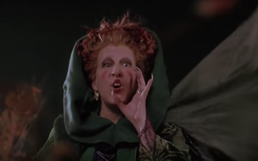 Winnifred Sanderson, played by Bette Middler, calling her magical spell book in the 1993 film 'Hocus...