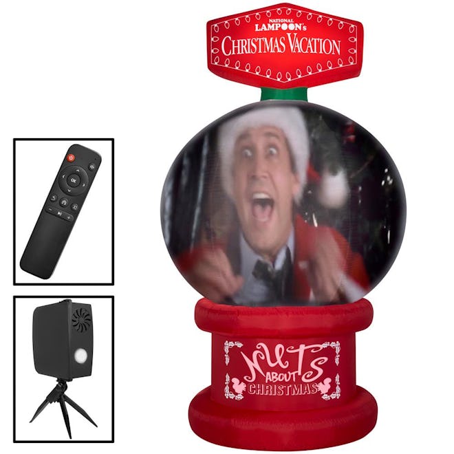 8 ft. Living Projection Pre-lit Inflatable NLCV Snow Globe Airblown Scene