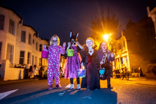 Children dress in costume to celebrate Halloween on October 31, 2018 in Brighton, United Kingdom.