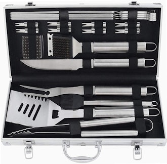 Stainless Steel Barbecue Grill Utensils Kit (20-pieces)