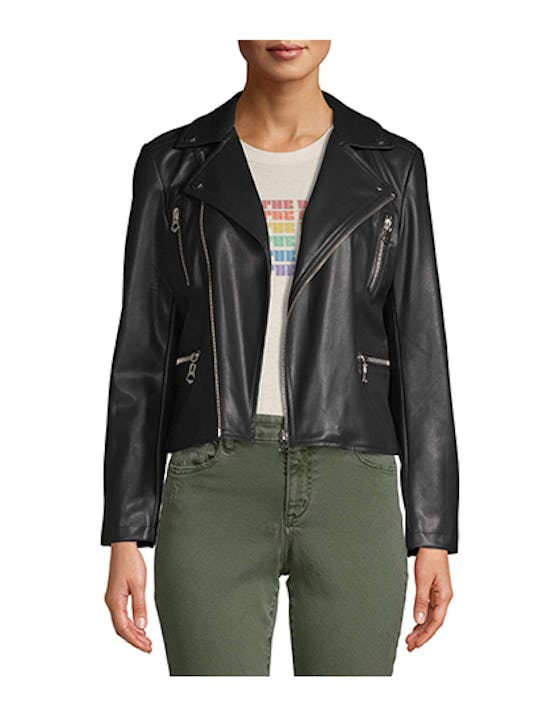 Scoop Vegan Leather Biker Jacket Women's