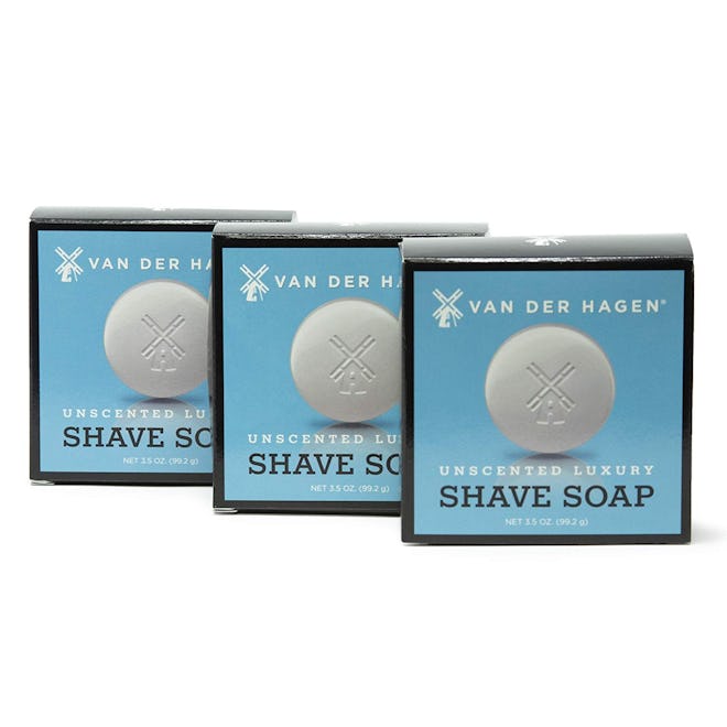 Van Der Hagen Unscented Shave Soap (3-Pack)