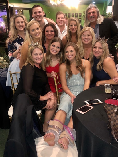 Hannah Brown at a wedding in Alabama with her family.