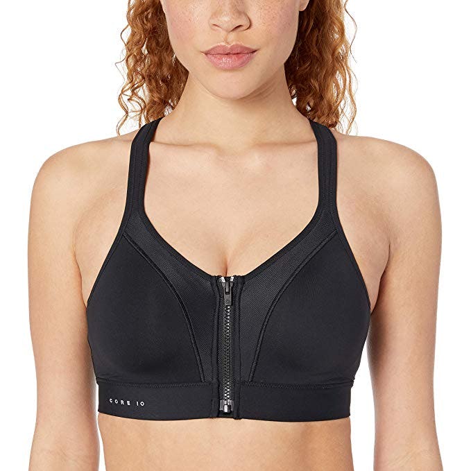 Core 10 Bounce Control Front-Zip Sports Bra