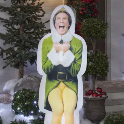 Allow this photorealistic, life-sized, inflatable Buddy The Elf decoration to grace your lawn this h...