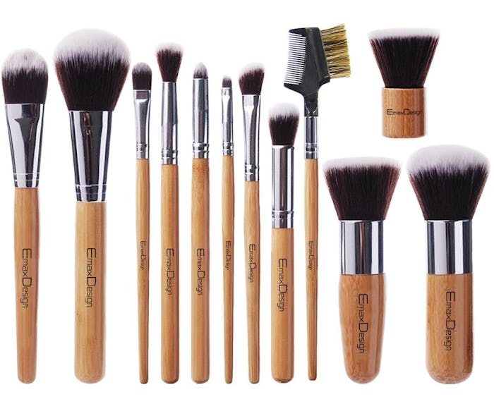 EmaxDesign Bamboo Makeup Brush Set (Set of 12)
