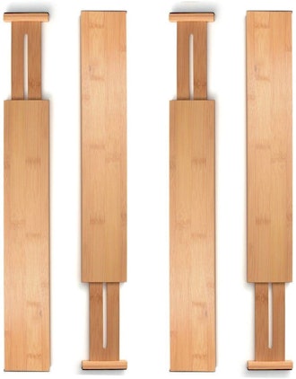 Bambüsi Bamboo Drawer Dividers (4-Pack)