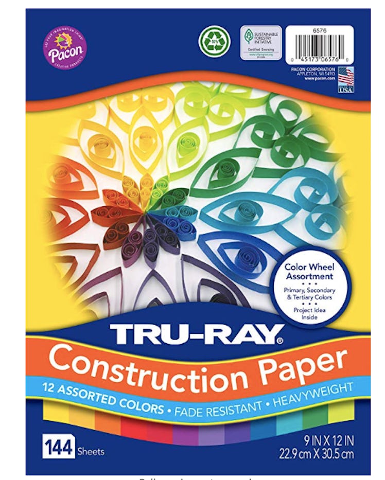 Tru-Ray Heavyweight Construction Paper, Color Wheel Assortment, 9"x12", 144 Sheets