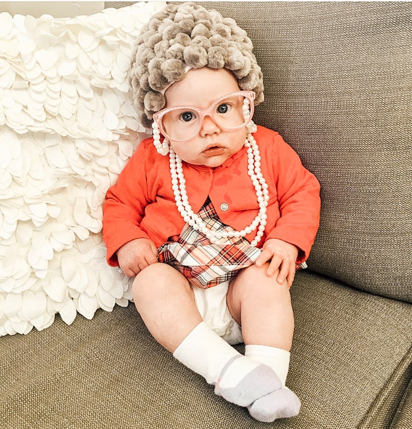 Baby Dressed As Grandma