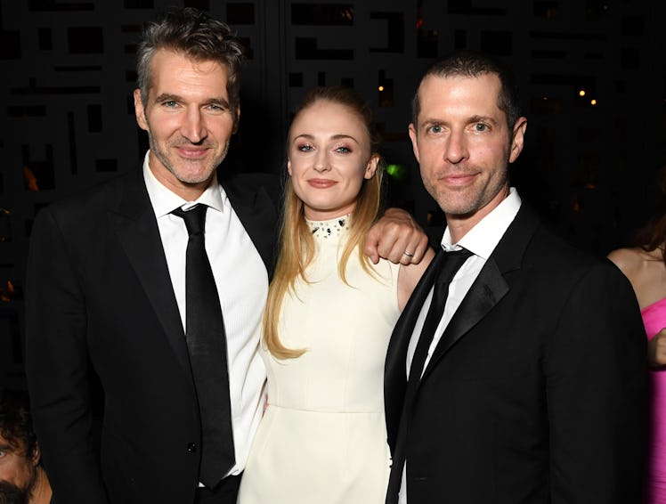David Benioff, Sophie Turner, and D. B. Weiss
