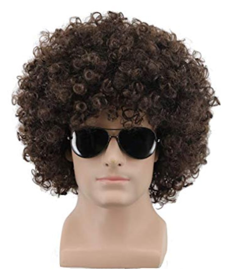 Yuehong Short Fluffy Disco Afro Wigs Synthetic Anime Cosplay Fancy Funny Wigs for Unisex Men Women (...