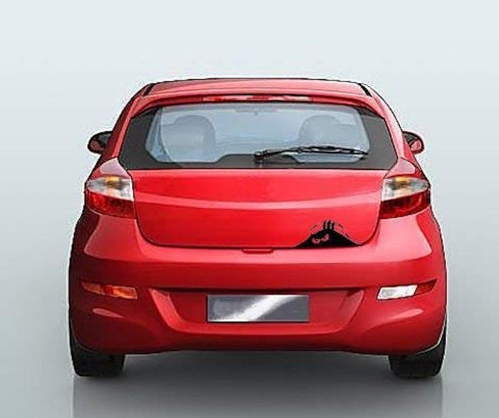 Jackey Awesome Peeking Monster Car Decal